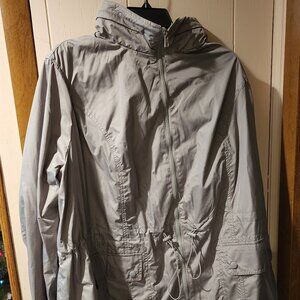 St. John’s Bay Packable Jacket – Gray – Hooded – Size 3X – NWT